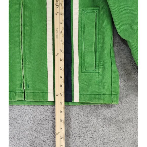 Detroit Motor Company Jacket Mens Small Green Denim Full Zip Long Sleeve - Picture 6 of 13